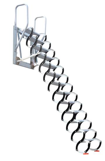钛镁合金电动伸缩楼梯安装厂家